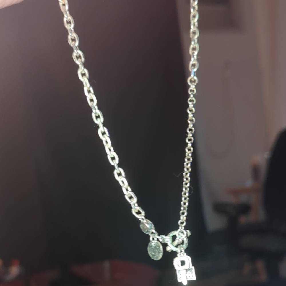 Garage Silver Necklace with Lock and Tag Charms